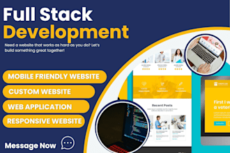 do full stack website development, full stack web developer