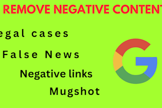 permanently remove and erase mugshot article,news,cases,negative links on google