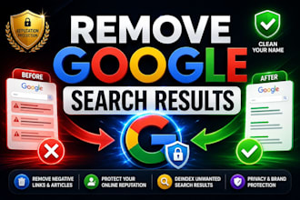 remove negative links delete articles,mugshots deindex bad google search results