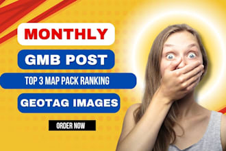 do monthly gmb posts and gbp posts with geotag images