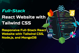 develop a full stack react website with tailwind css and mongodb