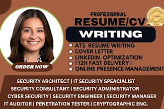 write ats cybersecurity resume, IT auditor, soc analyst, malware manager, ciso