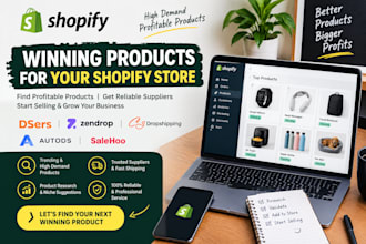 add winning products on shopify via dser zendrop cj dropshipping autods salehoo
