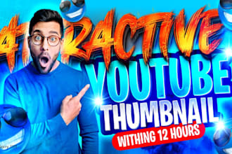 gestalte ein attraktives youtube thumbnail in 3 stunden