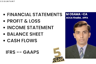 prepare financial statements, profit and loss, income statement