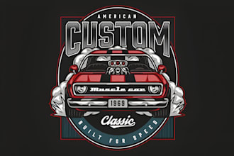 make stunning retro, vintage auto detailing and automotive logo design