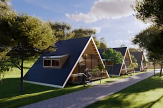 create a realistic 3d rendering architecture by revit
