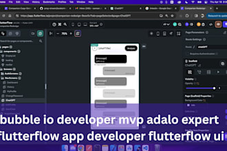bubble io developer mvp adalo expert flutterflow app developer flutterflow ui