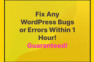 fix wordpress bugs, wordpress errors, troubleshooting expert