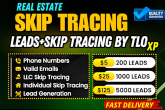 do skip tracing for real estate and llc skip tracing in bulk