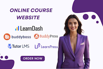 design learndash buddyboss tutorlms buddypress learnpress website