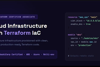 write terraform scripts to provision your AWS or azure cloud infrastructure
