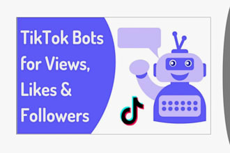develop automated tiktok bot, instagram api bot, live streaming bot, youtube bot