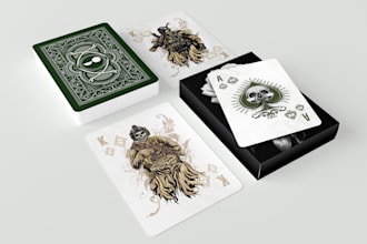 design custom poker cards and playing card illustrations