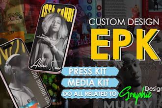 be your graphic designer for media kit, press kit, epk, flyer, eddm