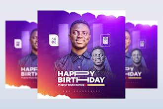 design a stunning birthday flyer with a special wish