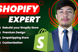 set up one product shopify store, shopify landing page and shopify customization