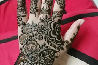 create a henna design with stunning artistry