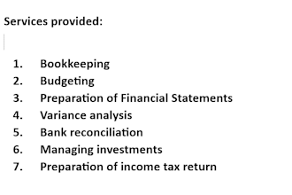 maintain books, prepare financials and also provide analysis