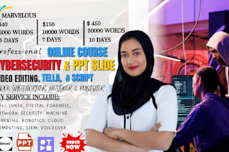 do cybersecurity online course content, video creation, and anki  course writer