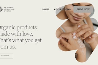 build shopify store hair extension, spa website, beauty website cosmetic website