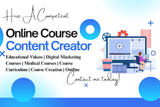 create course content, online course creation on teachable, training manual, PPT