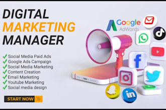 be manager for social media and digital marketing services