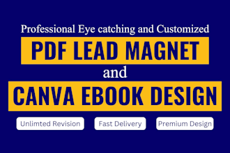 do interactive pdf ebook lead magnet and layout design