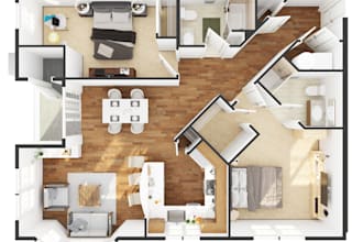 do realistic rendering 3d plans