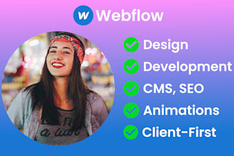 design and develop a webflow website with cms and SEO