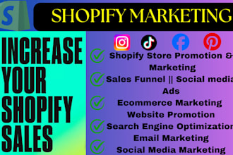 promote shopify store, boost shopify sales, or ecommerce dropshipping marketing