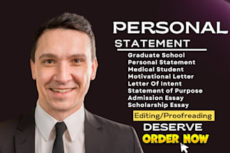 heavily edit your personal statement, statement of purpose, or admissions essay
