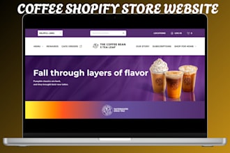 design 7 figure coffee shopify store coffee store tea store dropshipping website