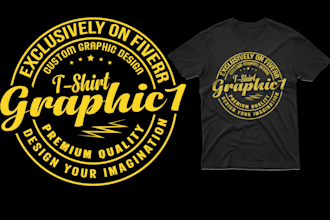 create custom typography retro vintage tshirt designs