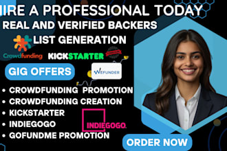 generate verified crowdfunding backers list for your crowdfunding campaign