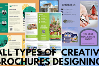 do singlefold bifold and trifold brochure designing