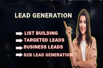 build b2b lead generation and email list for email marketing