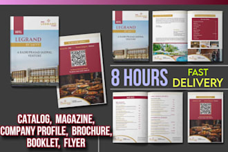 design digital product catalog, sell sheet, lookbooks, brochure magazine layout