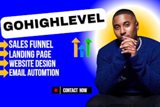 set up gohighlevel workflow automations website, chatbot,sales funnel