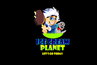timeless professional ice cream logo design for your brand