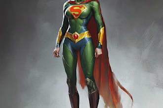 design you as a superhero marvel or dc character