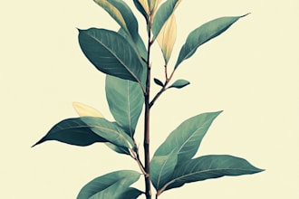 draw botanical illustrations of flowers, plants and fruits