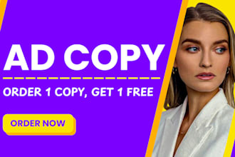 write high converting ad copy for facebook or google