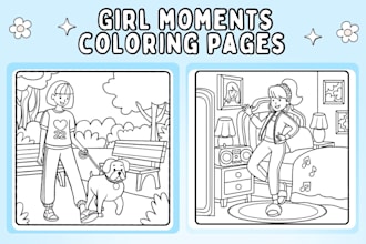create girl moments coloring pages