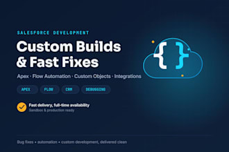 develop, customize, and fix your salesforce CRM