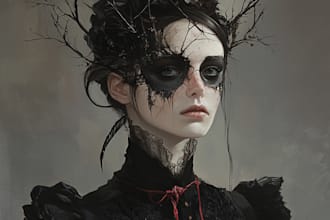 make a fantasy horror and fantasy horror character art