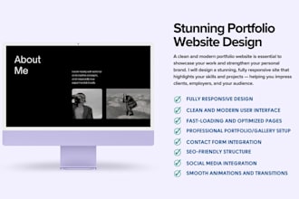 design a stunning portfolio website to showcase your work