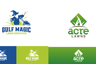 do modern agriculture lawn care logo design 24 hours