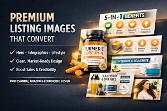 create premium conversion focused amazon listing images