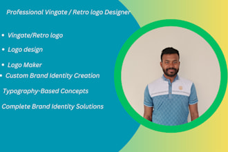 create your vingate,retro logo